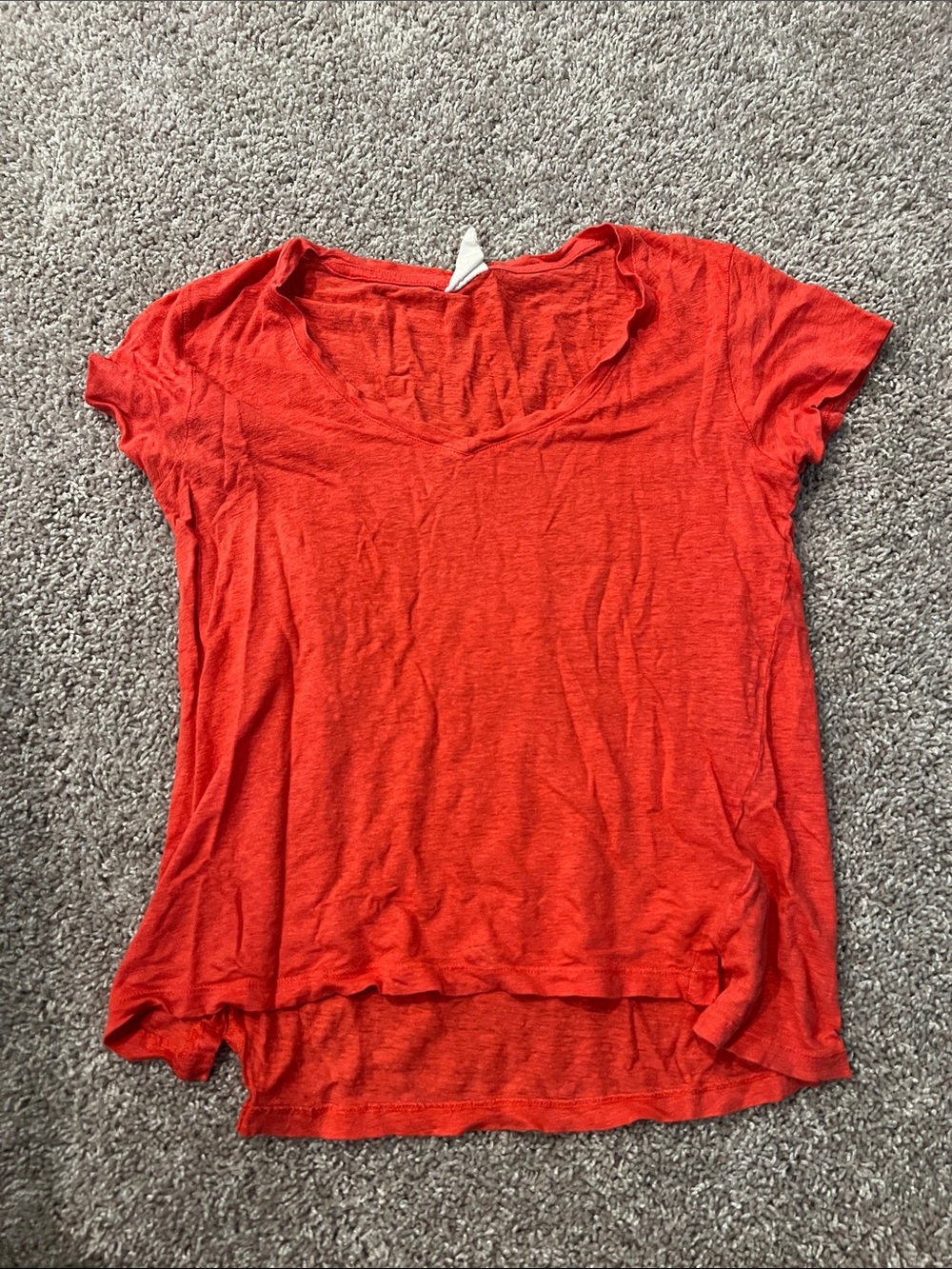 GAP Red Short Sleeve Scoop Neck Tee